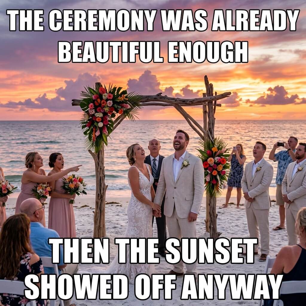 Sunset Ceremony Backdrop Meme