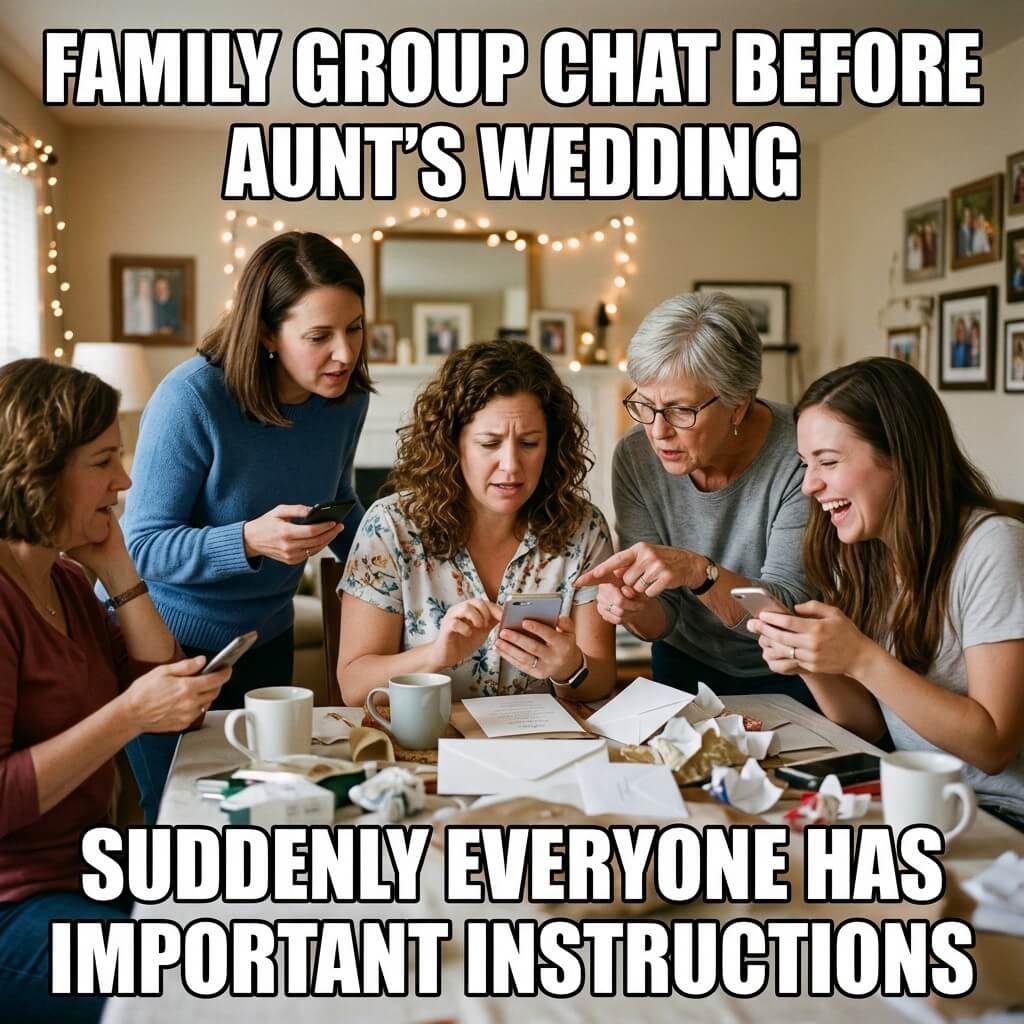 Group Chat Wedding HQ Meme