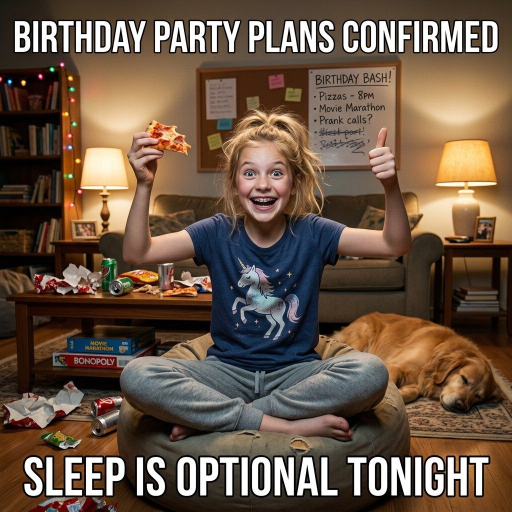 Sleepover Rule Book Meme