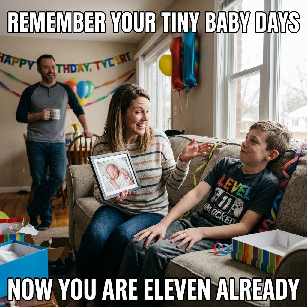 Baby Photo Flashback Meme