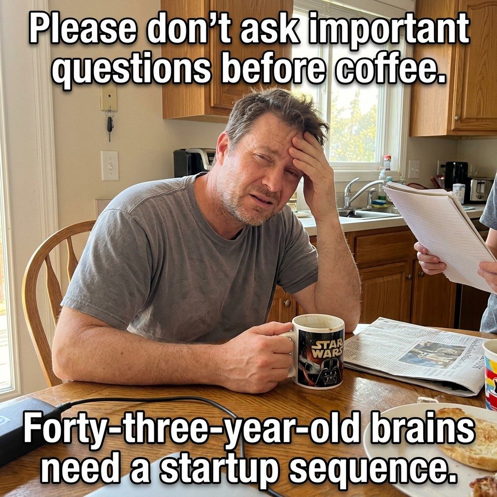 Pre Coffee Boot Sequence Meme