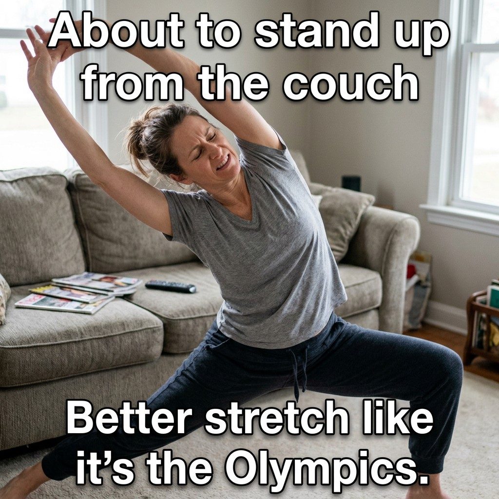 Couch Dismount Warmup Meme