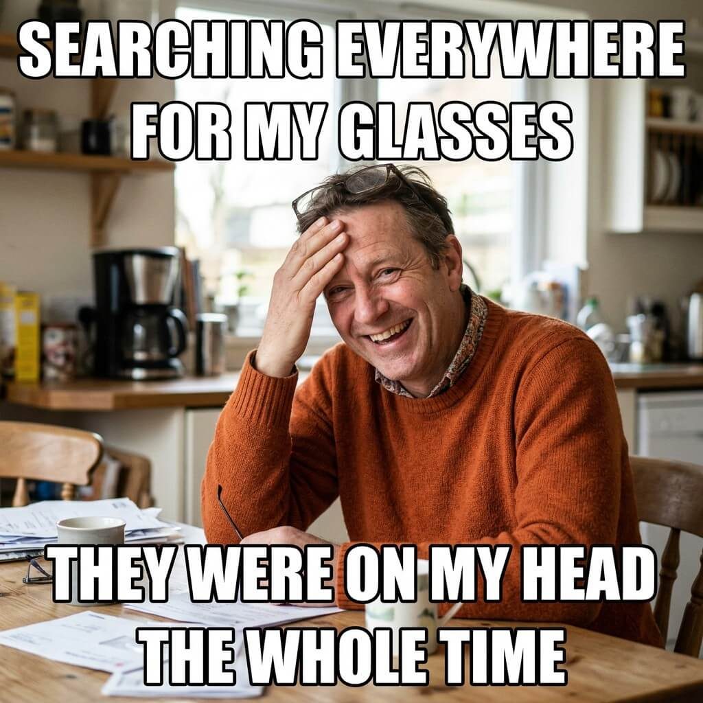 Glasses on the Forehead Meme