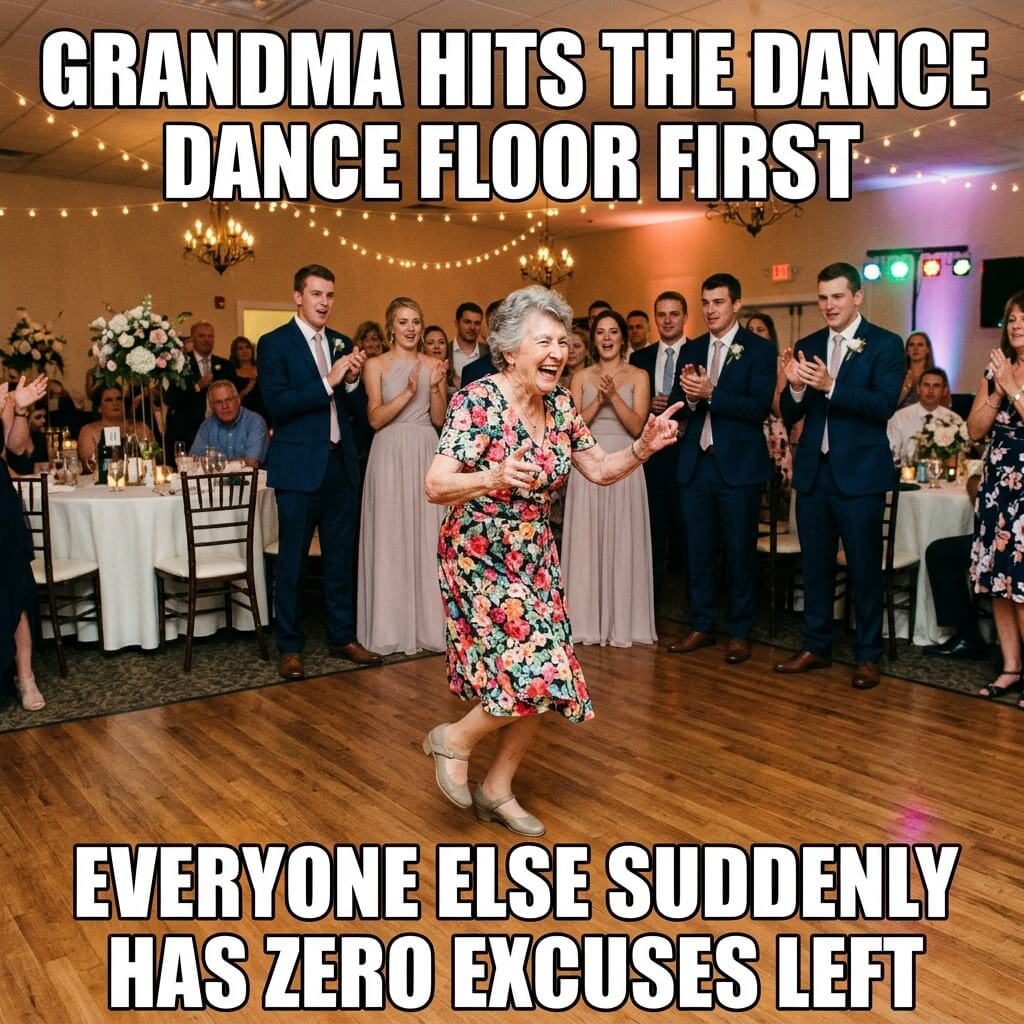 Grandma Dance Floor Takeover Meme