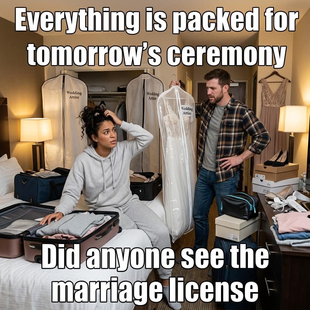 Marriage License Panic Meme