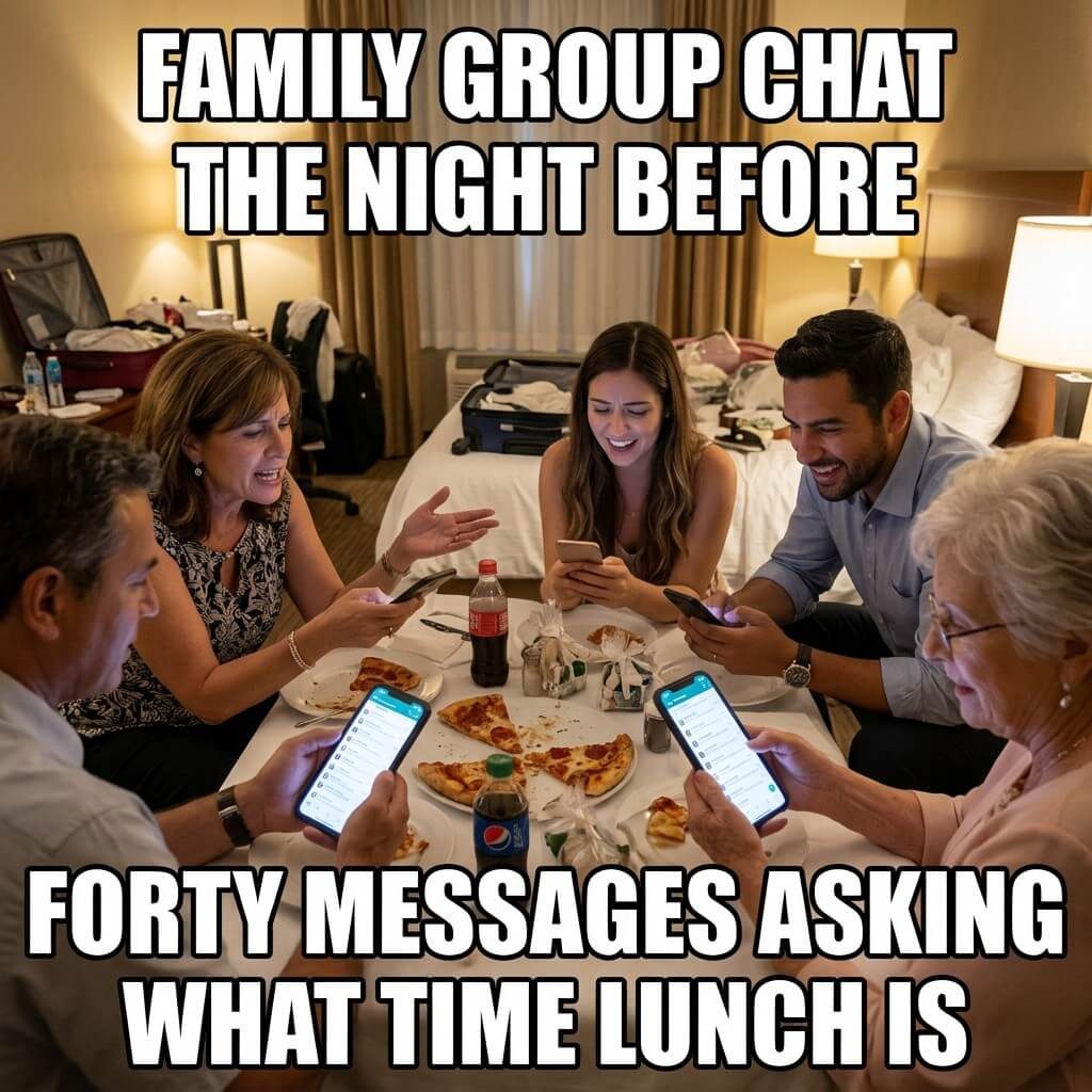 Lunch Time Group Chat Meme