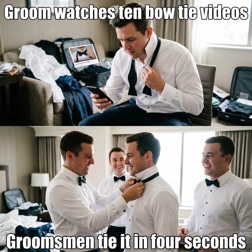 Groomsmen Bow Tie Pro Meme