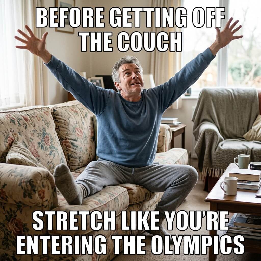Couch Launch Stretch Meme