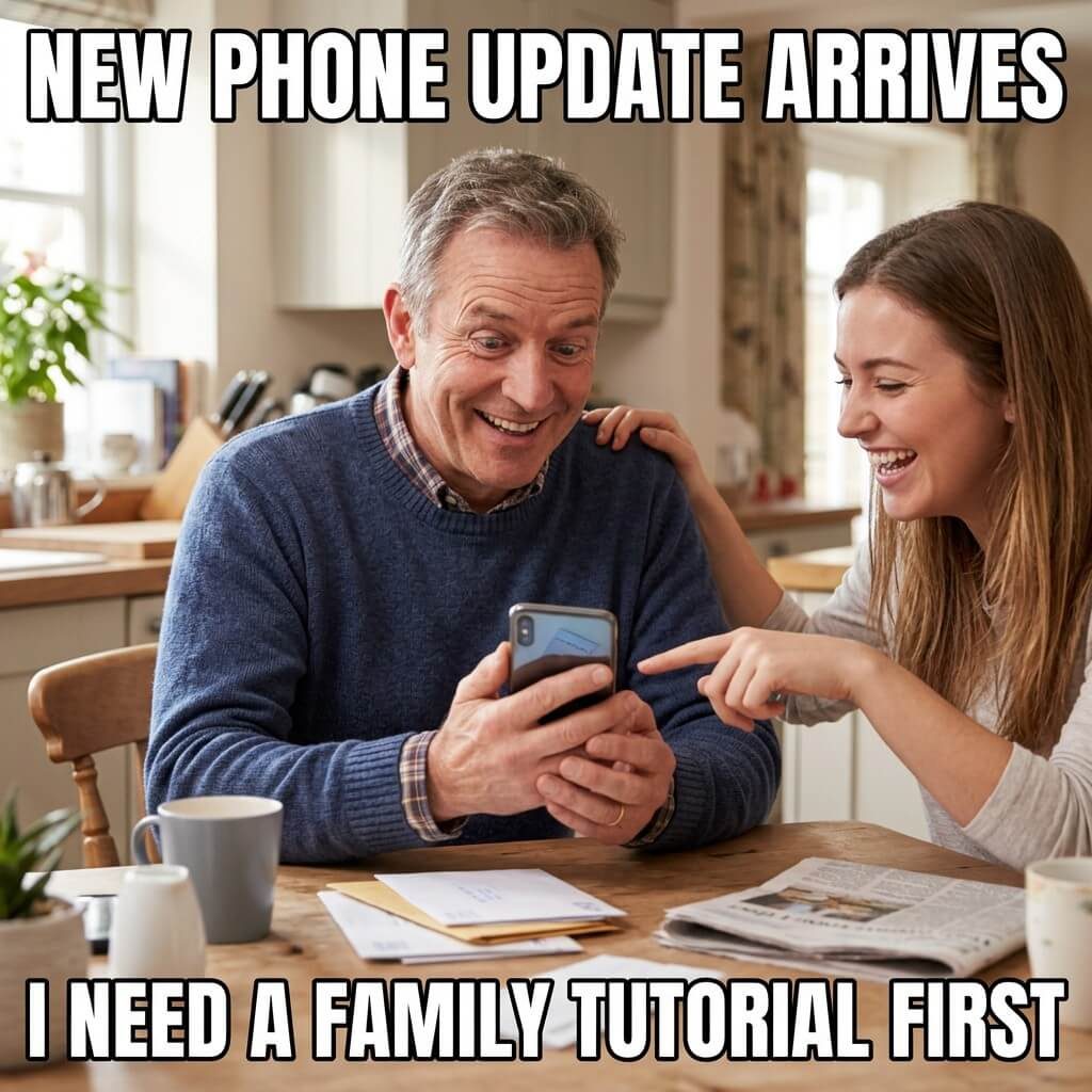 Software Update Panic Meme
