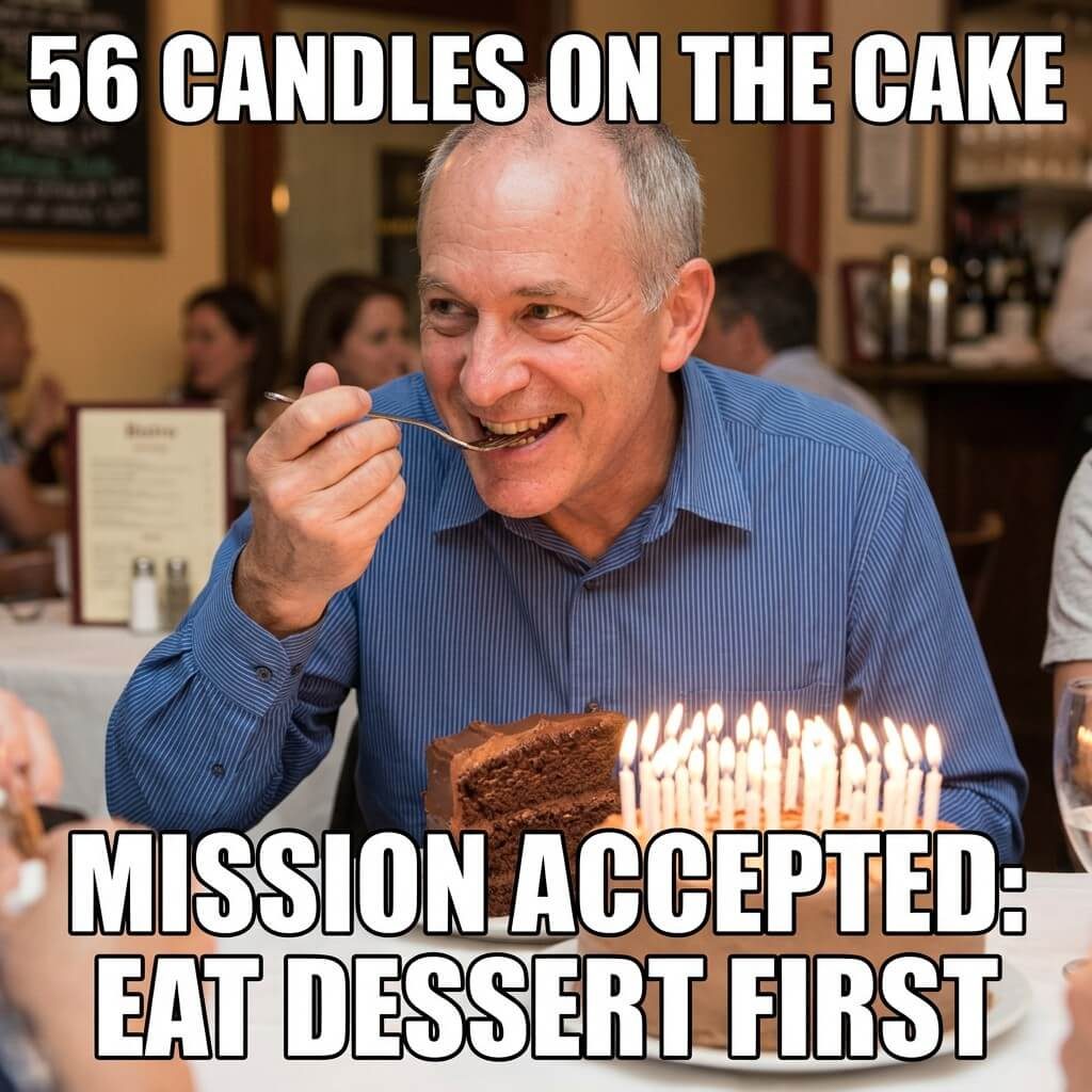 Dessert First Directive Meme