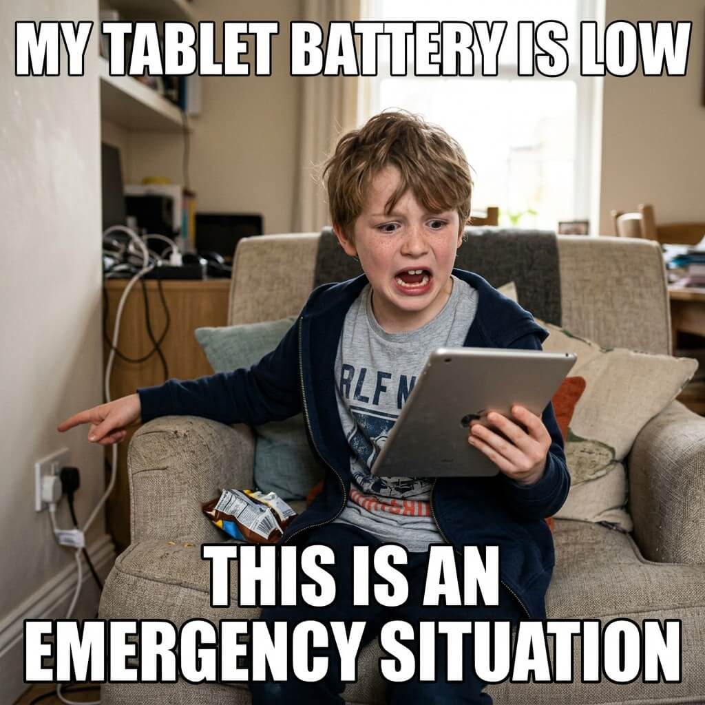 Low Battery Panic Meme