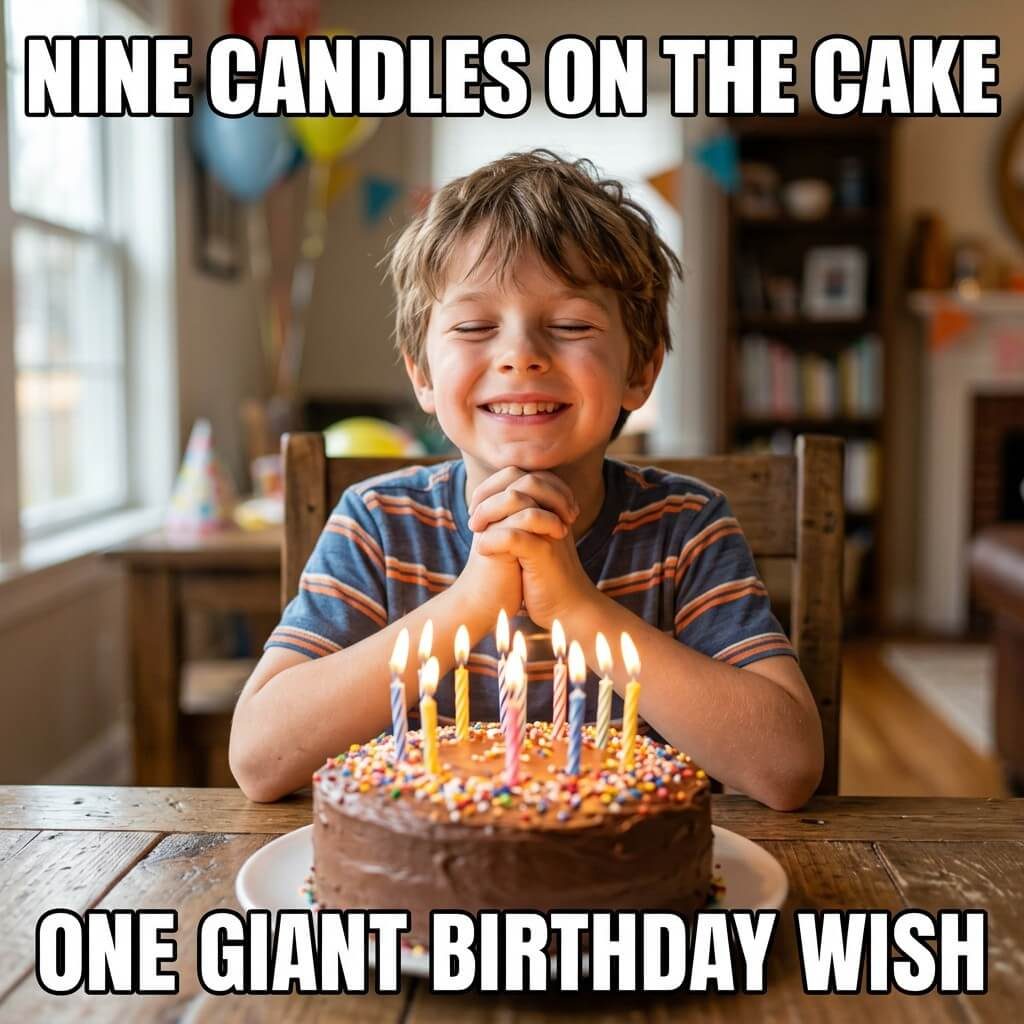 One Wish Nine Candles Meme