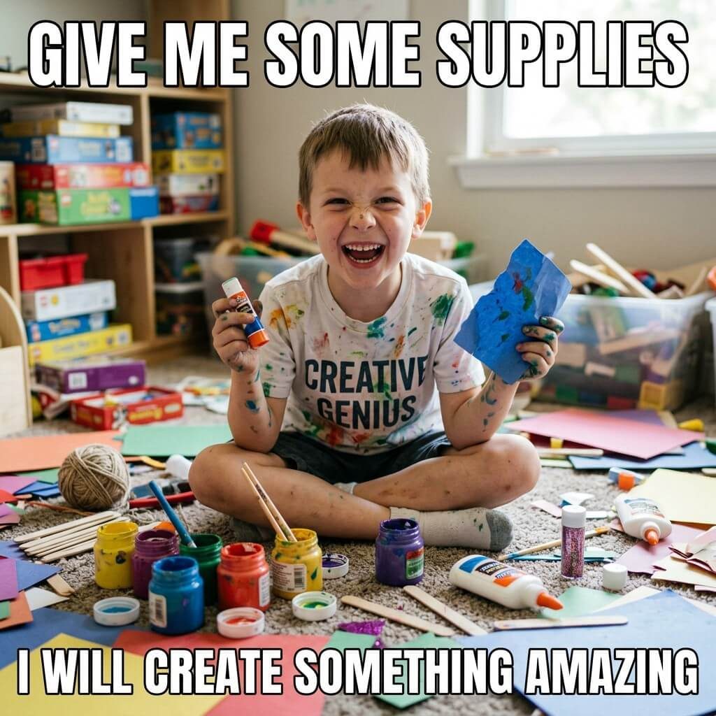 Craft Supply Chaos Meme