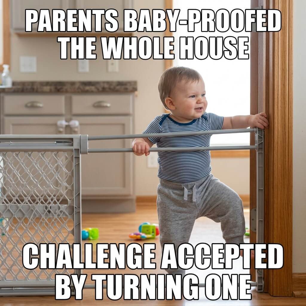 Baby Proofing Speed Run Meme