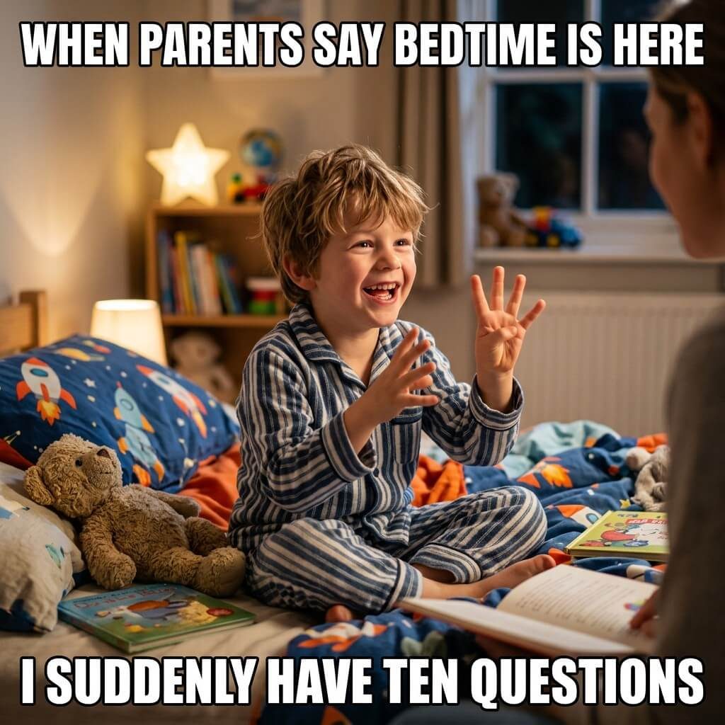 Bedtime Stall Tactics Meme