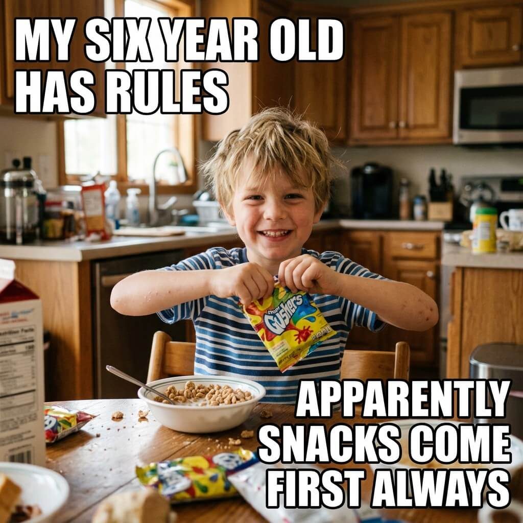 Snacks First Policy Meme