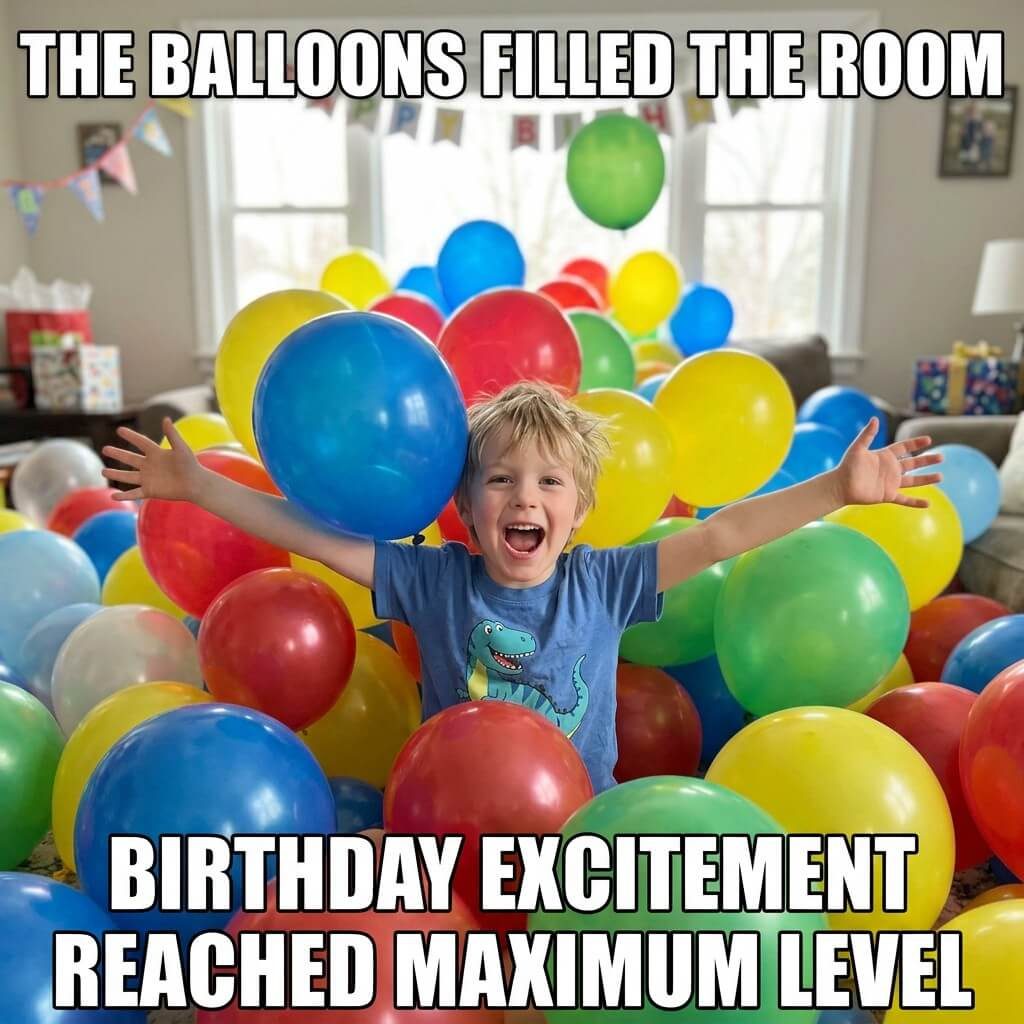 Ceiling Full of Balloons Meme