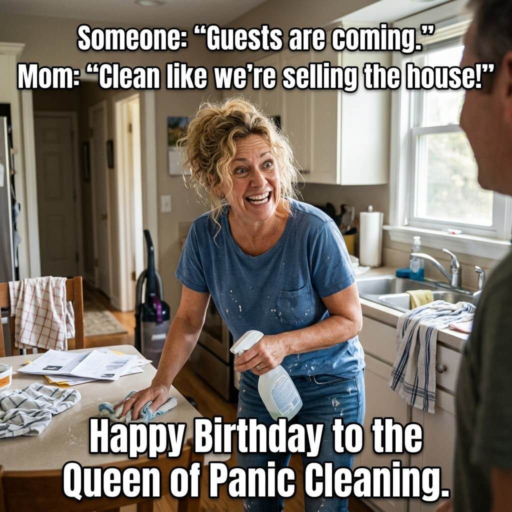 Panic Cleaning Queen Meme