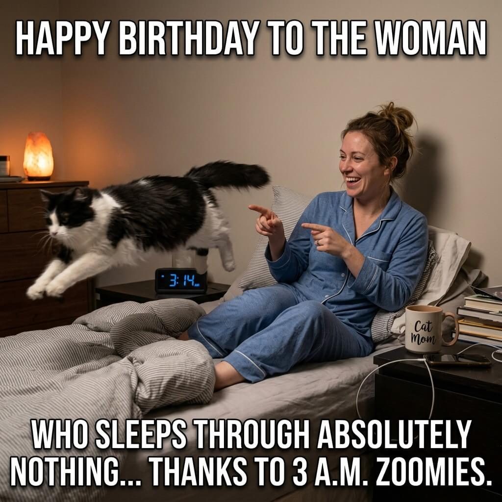 Midnight Zoomie Alarm Meme