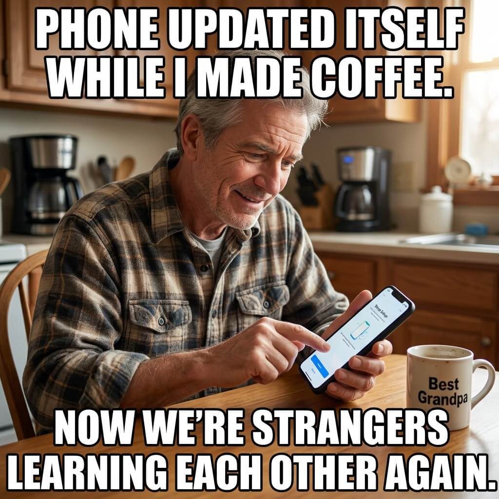 Overnight Phone Update Meme
