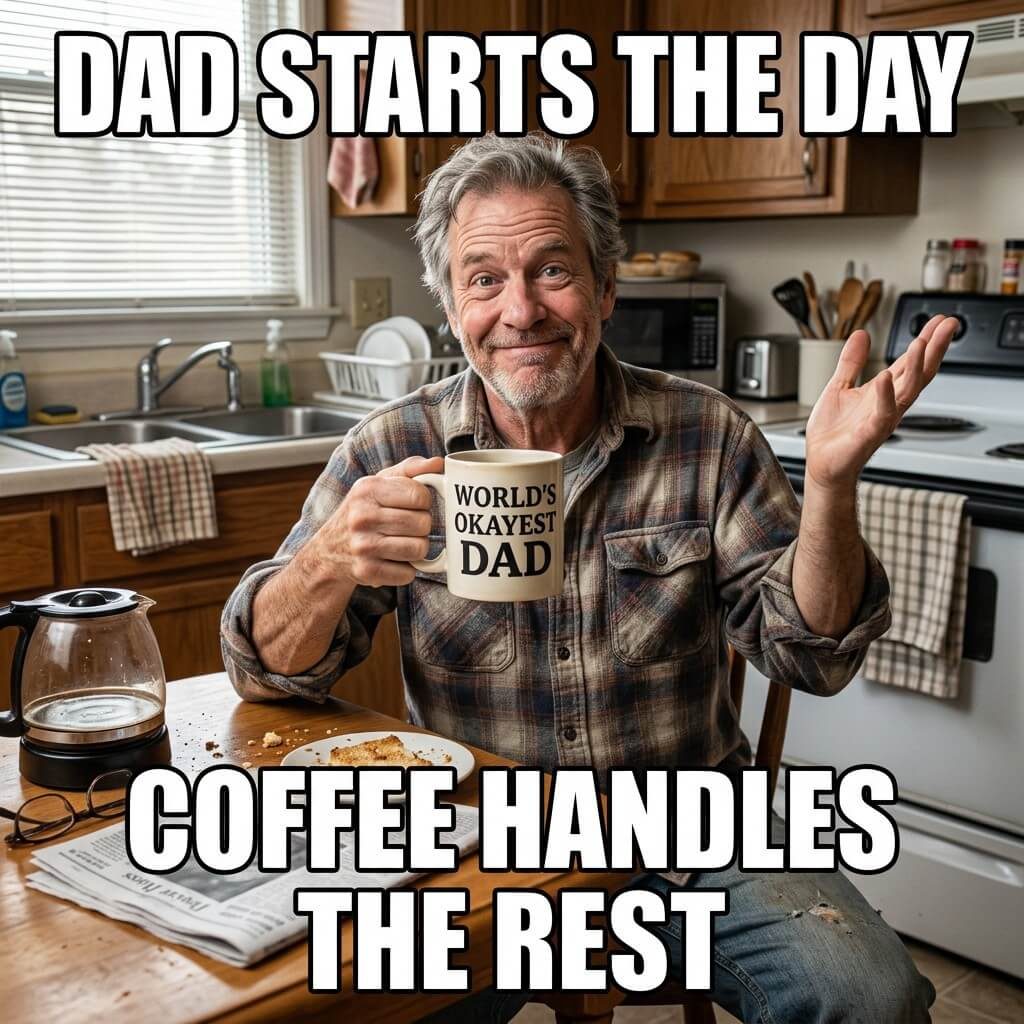 Caffeine Powered Dad Meme