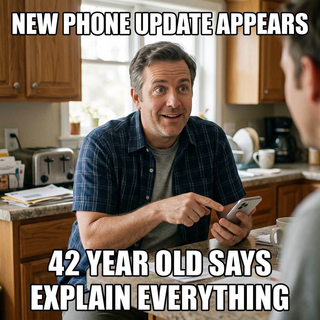 Software Update Panic Meme