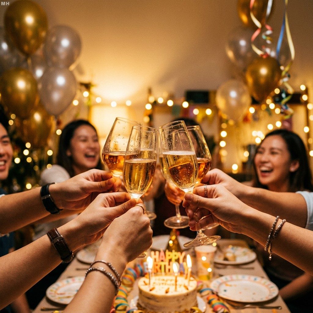 Cheers Happy Birthday Celebration