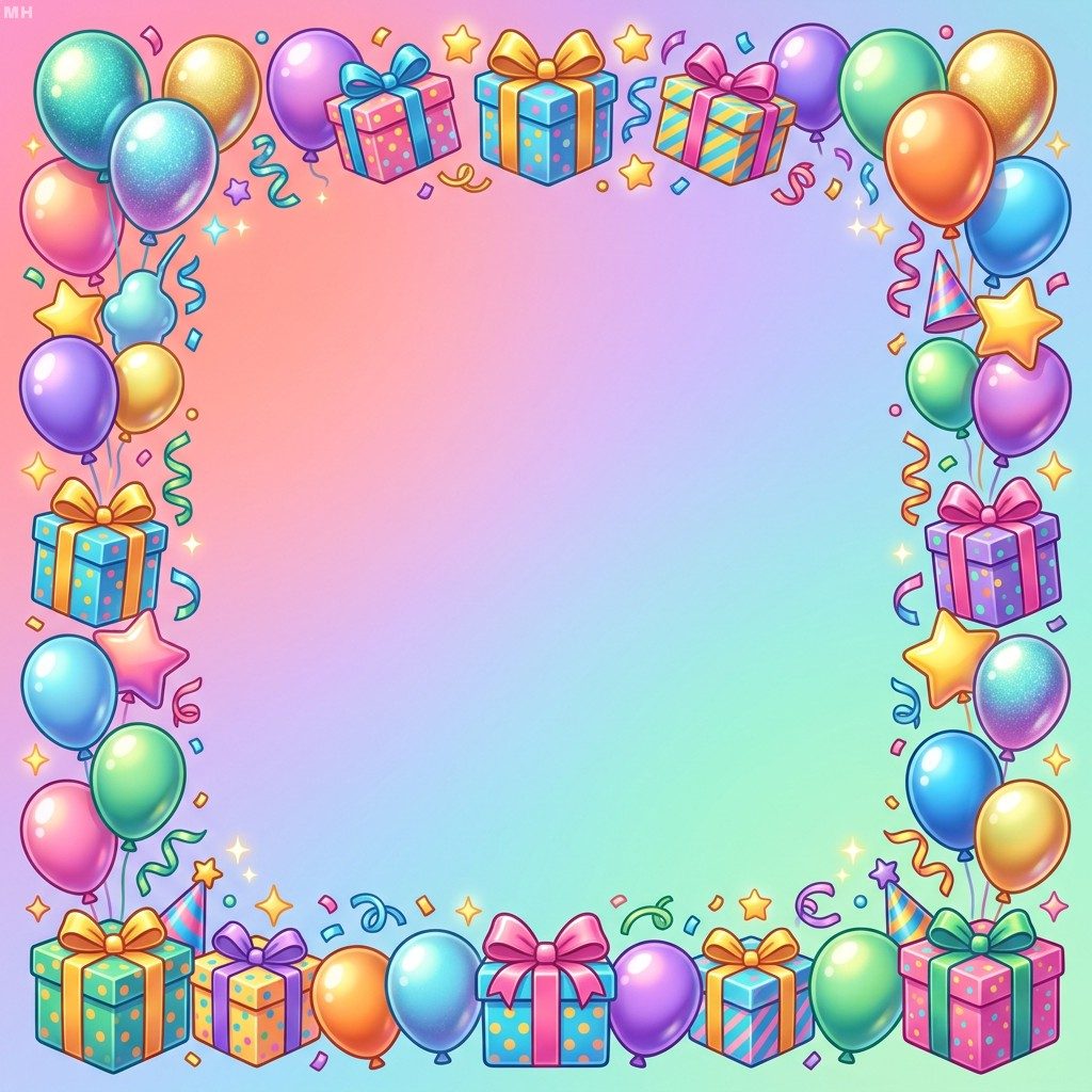 Happy Birthday Decor Border