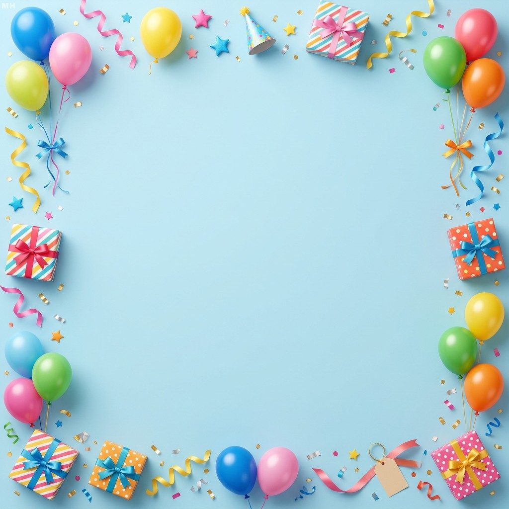 happy birthday border templat