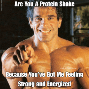 muscular man at gym pointing index finger