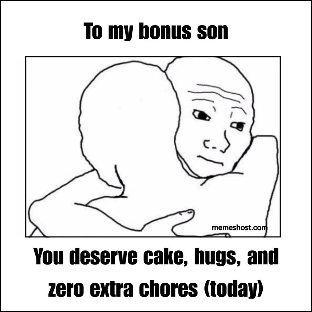 two cartoon characters hugging each other