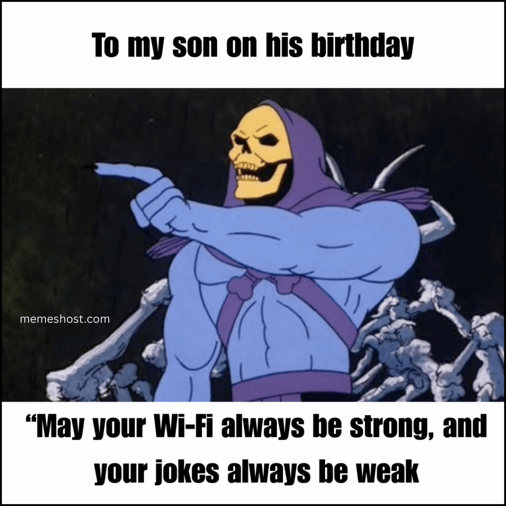 Skeletor pointing left finger