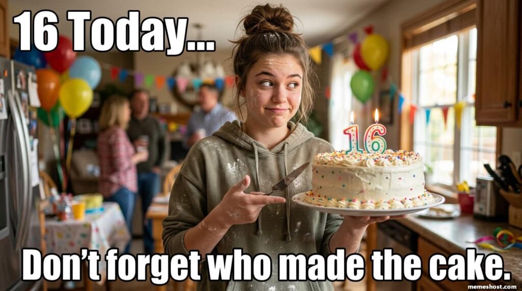 16th Birthday Meme from Mom