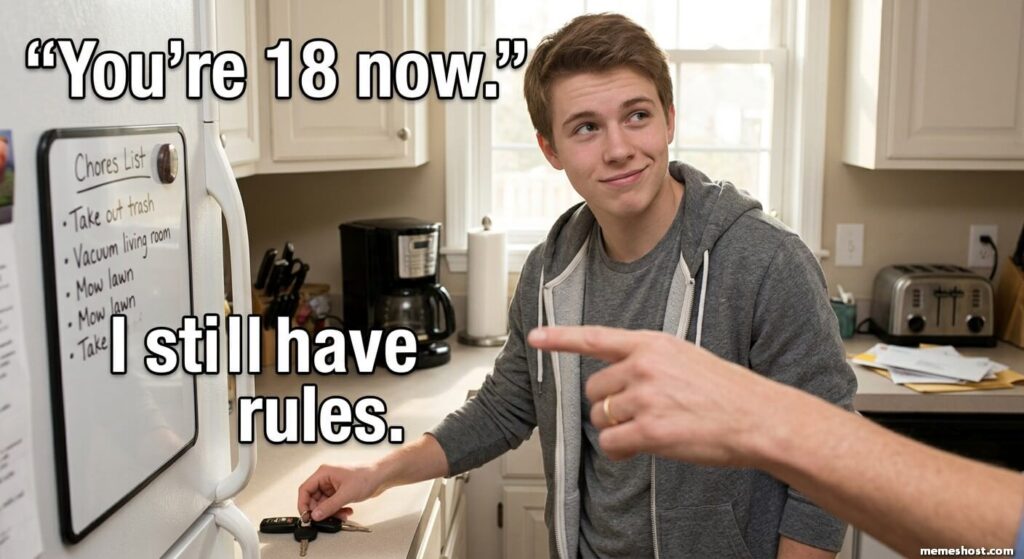 18th Birthday Meme from Dad