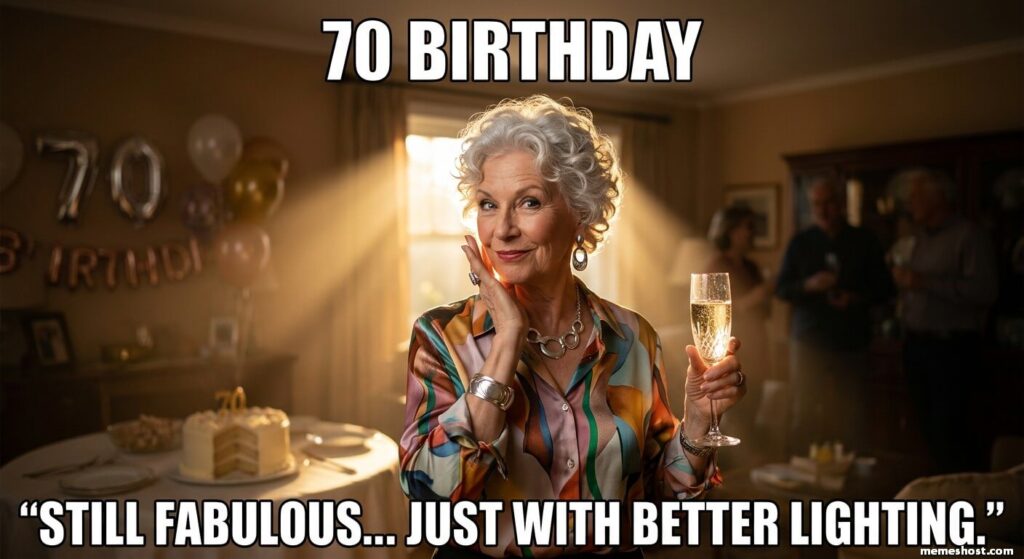 70th Birthday Meme for Her
