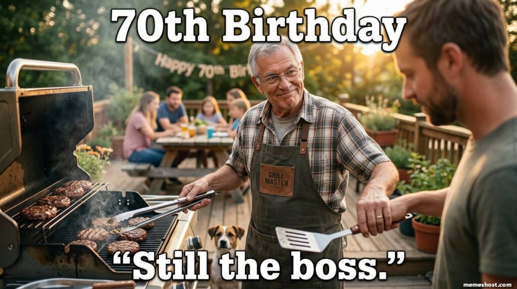 70th Birthday Meme for Him